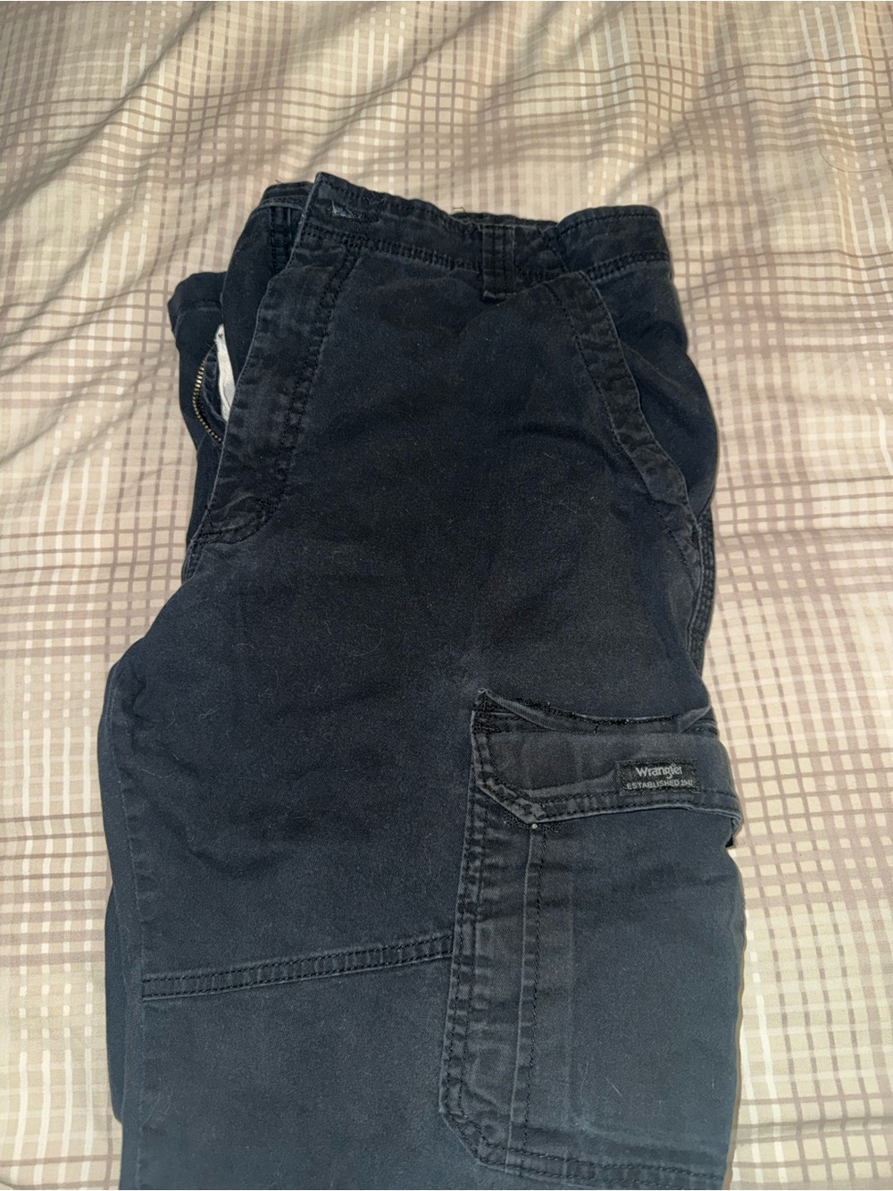 Wrangler Men's Black Cargo Work Pants